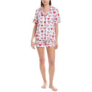 Room Service Womens 2Pc Aspen Short Pj Set, Blue